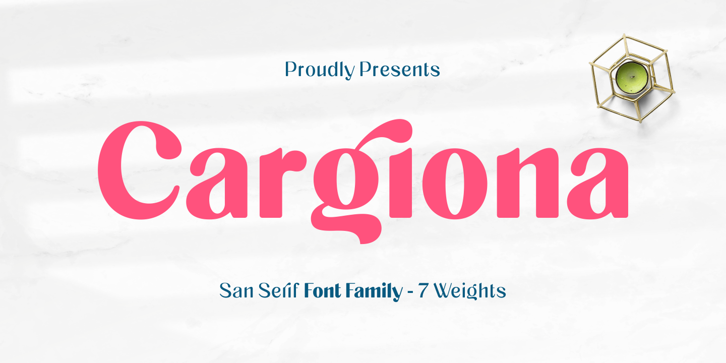 Пример шрифта Cargiona
